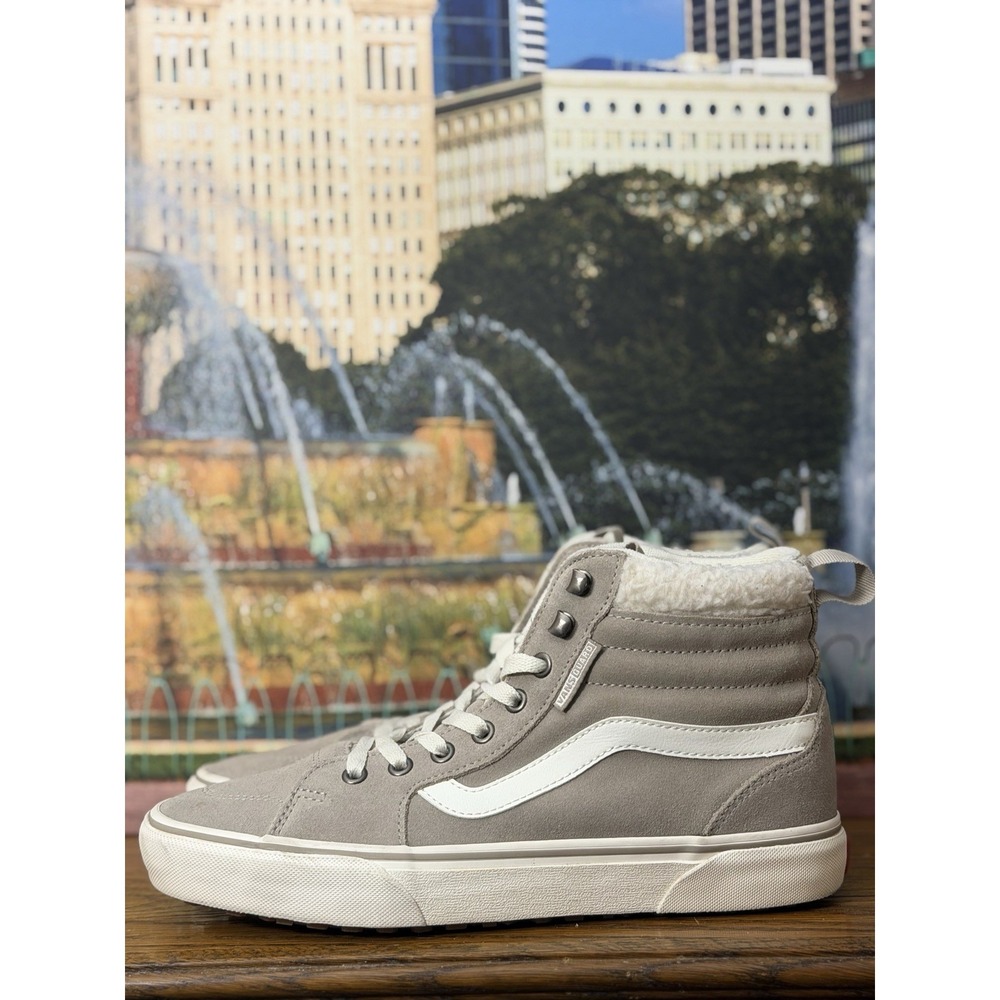 Vans Filmore Hi Sherpa Lined Women's Size 9.5 US Drizzle Gray Suede Sneaker Shoe